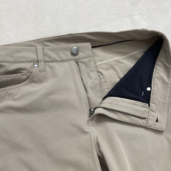 Lululemon ABC Slim Pants Warpstreme Khaki Tan Size 30 - Picture 3 of 12